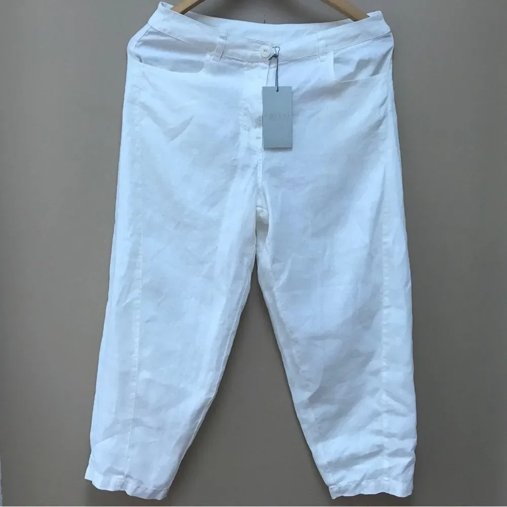 NWT Poetry Cream Linen Trouser Tapered (10) - Picture 2 of 11